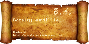 Bozsity Aurélia névjegykártya