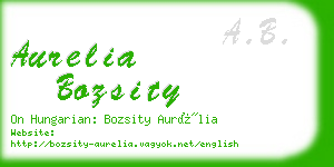 aurelia bozsity business card